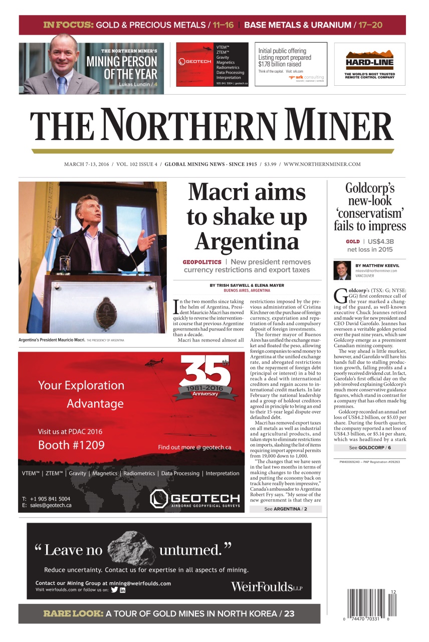 The Northern Miner Preview Pages