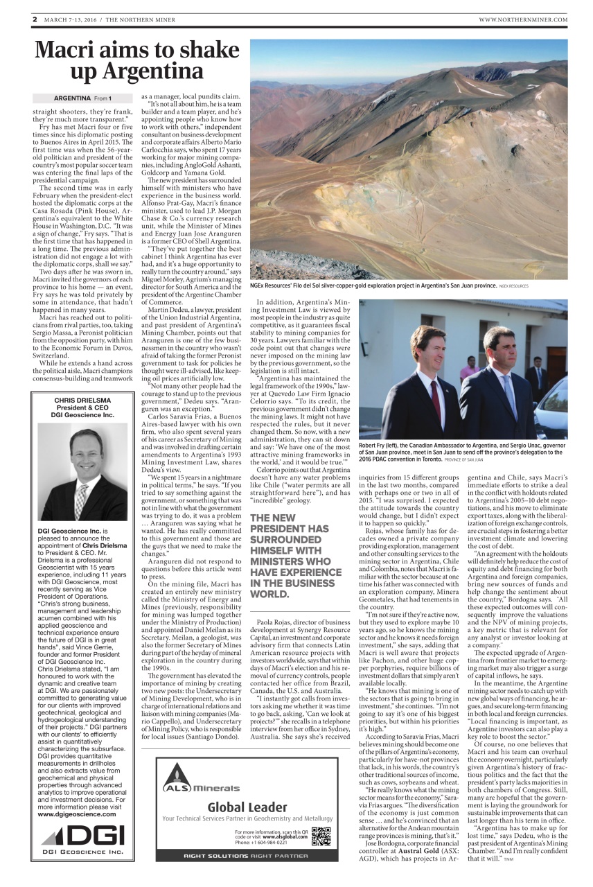 The Northern Miner Preview Pages