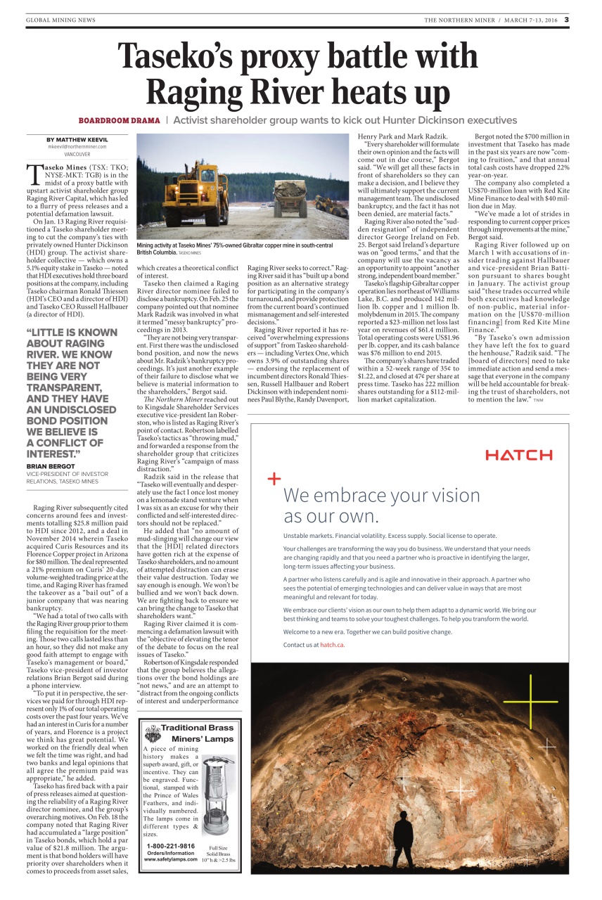 The Northern Miner Preview Pages