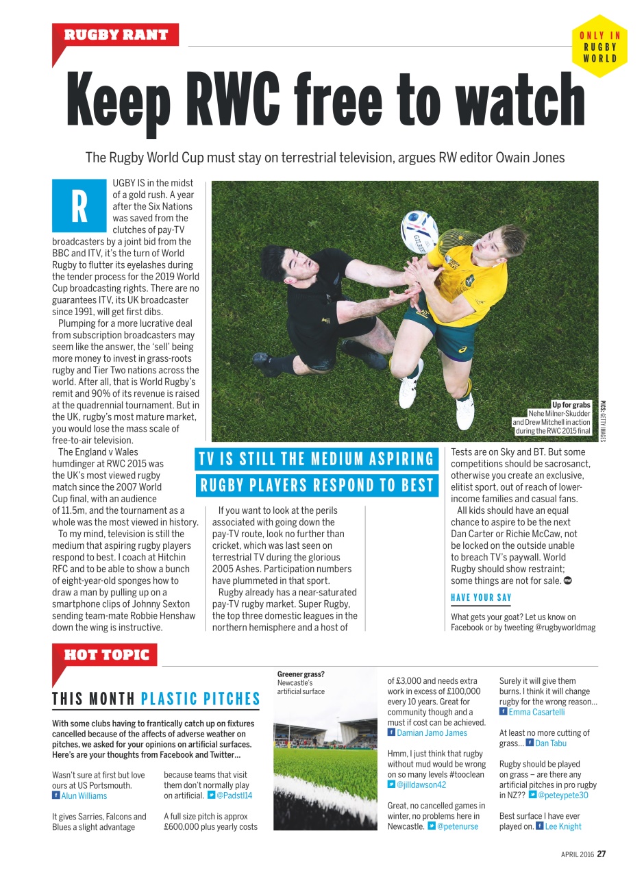 Rugby World Preview Pages
