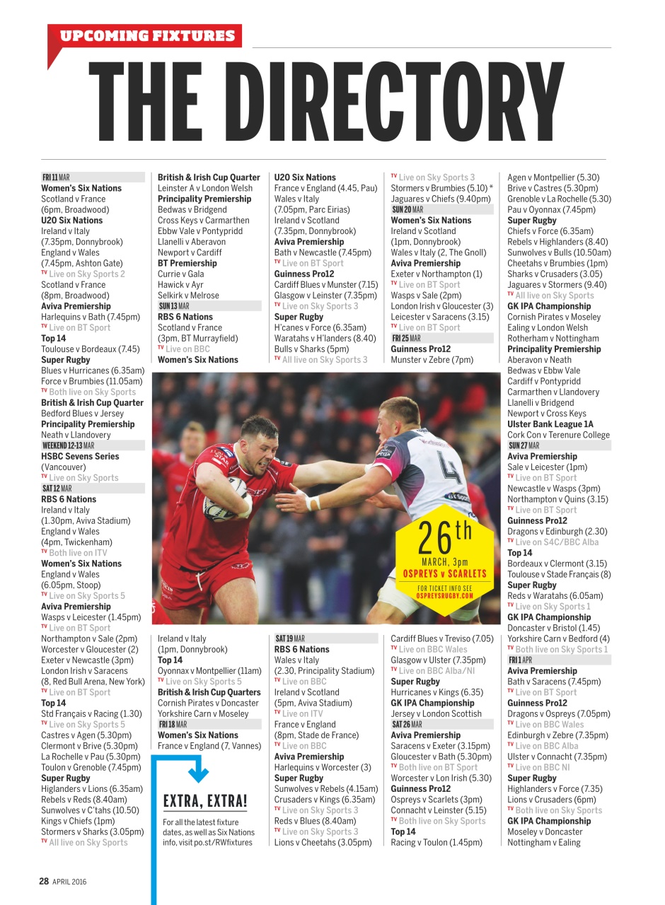 Rugby World Preview Pages