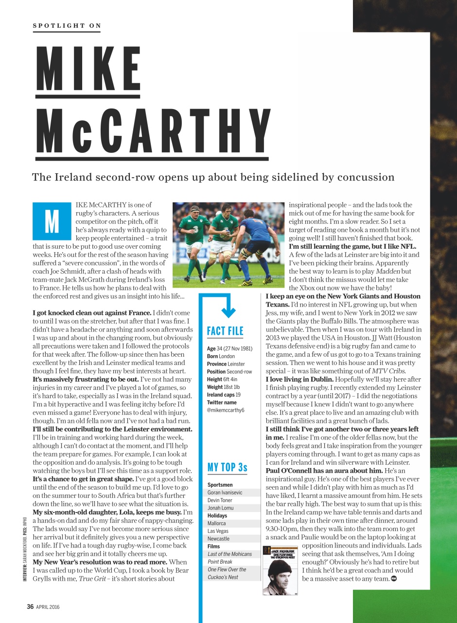 Rugby World Preview Pages