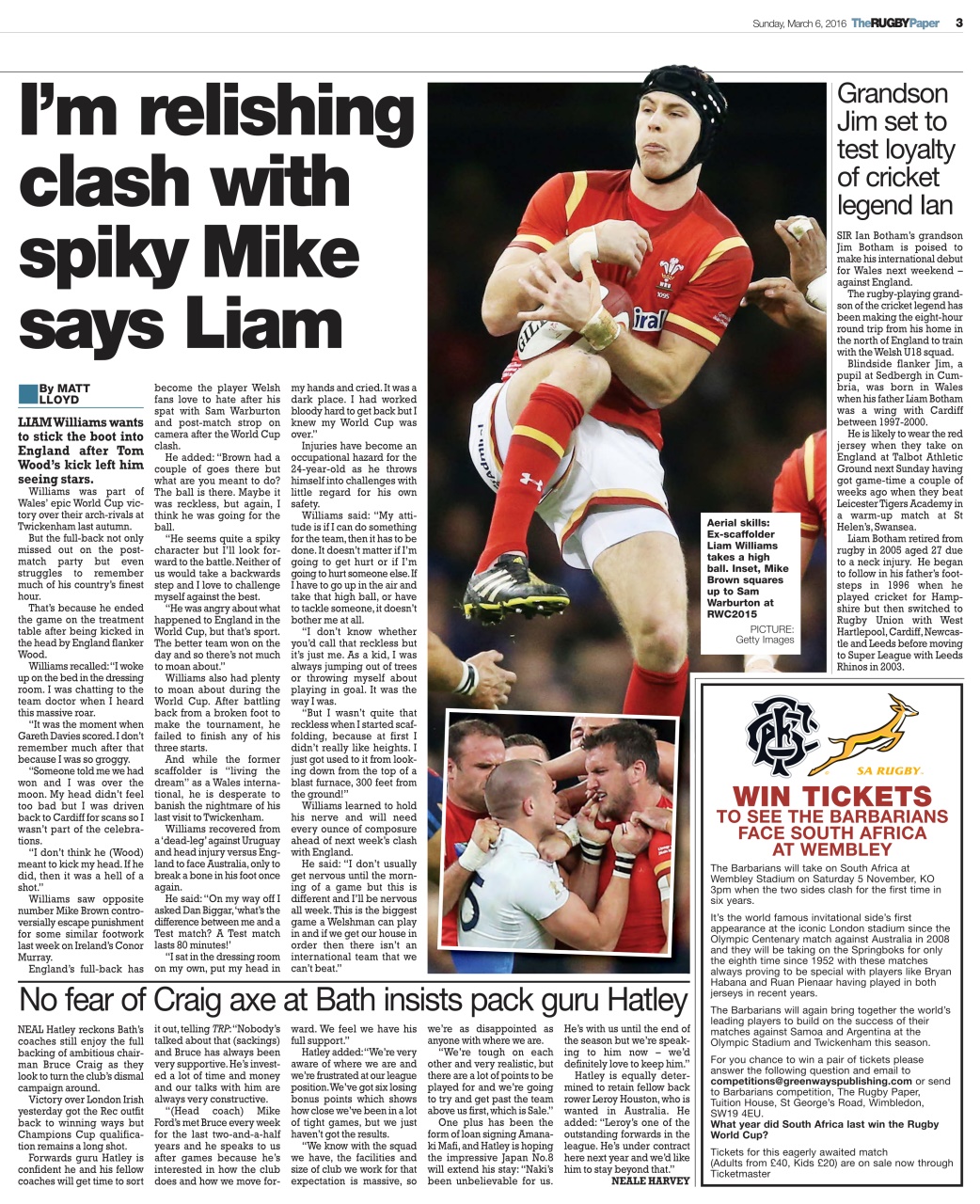 The Rugby Paper Preview Pages