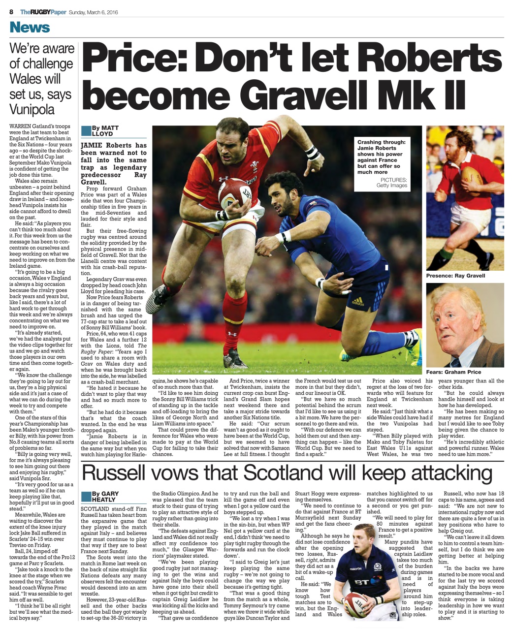 The Rugby Paper Preview Pages