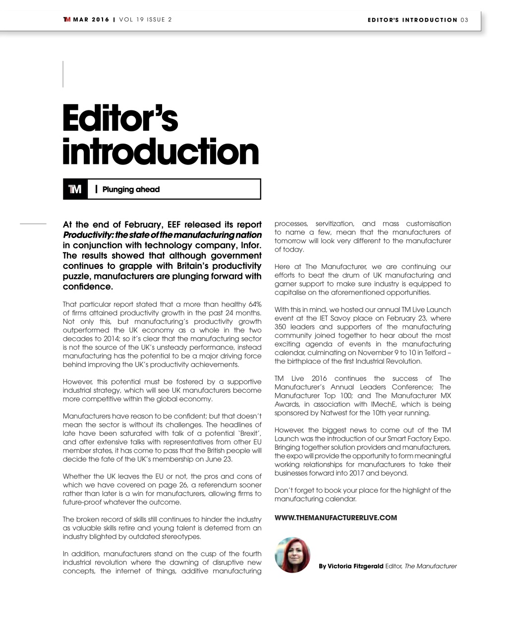 The Manufacturer Preview Pages