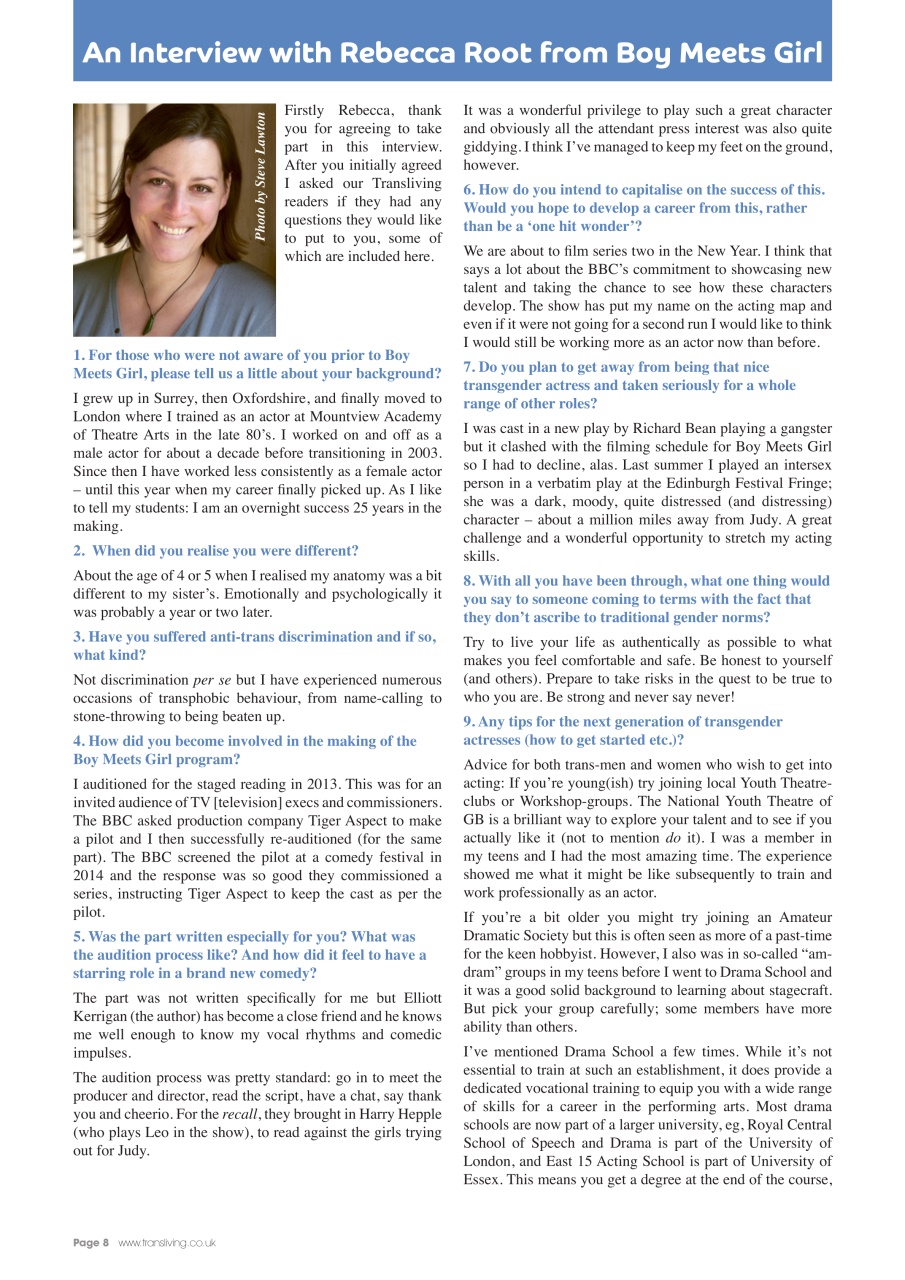 Transliving Magazine Preview Pages