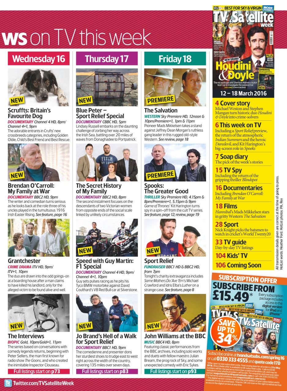 TV & Satellite Week Preview Pages