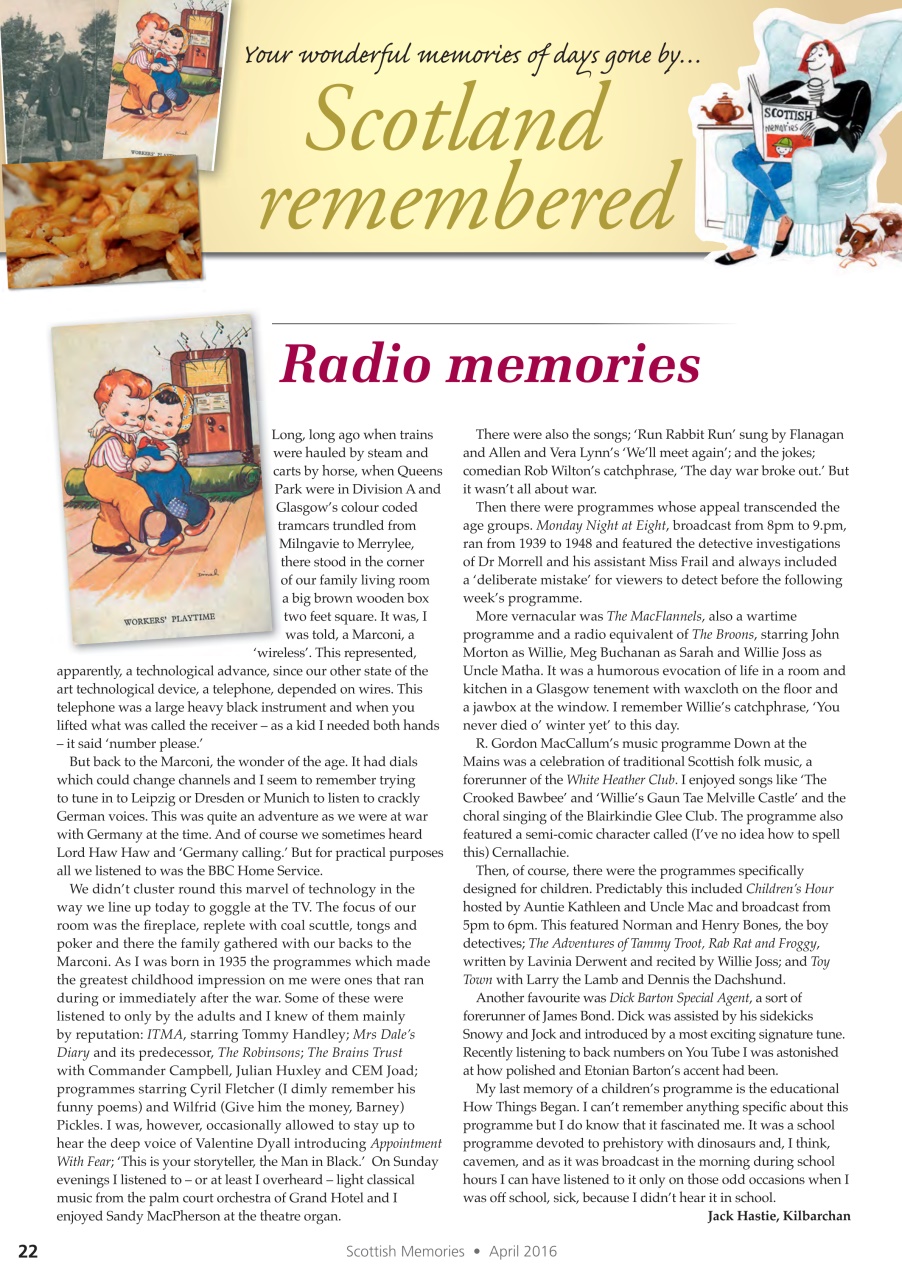 Scottish Memories Preview Pages