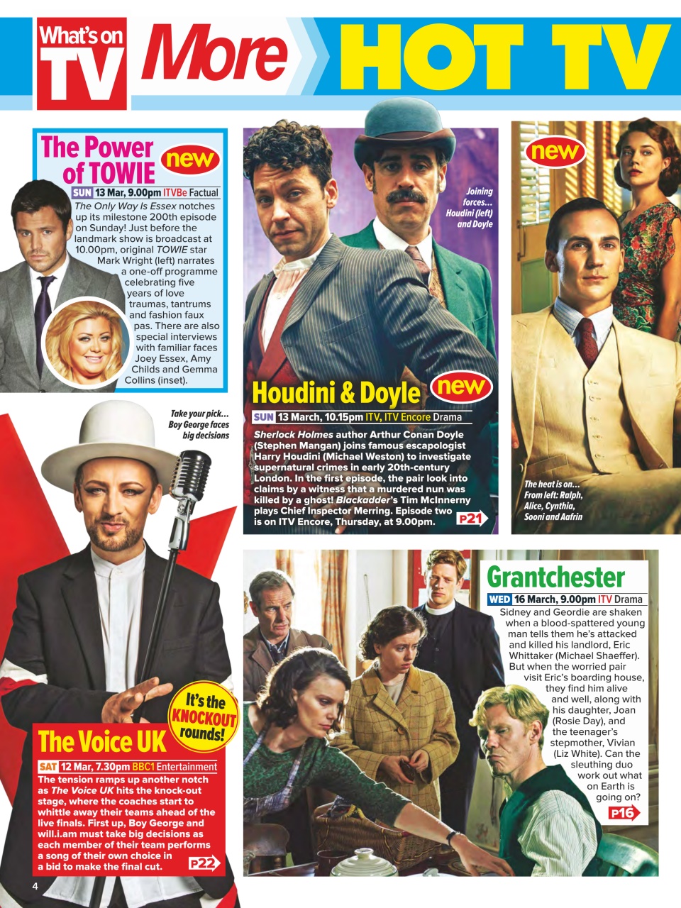 What's on TV Preview Pages