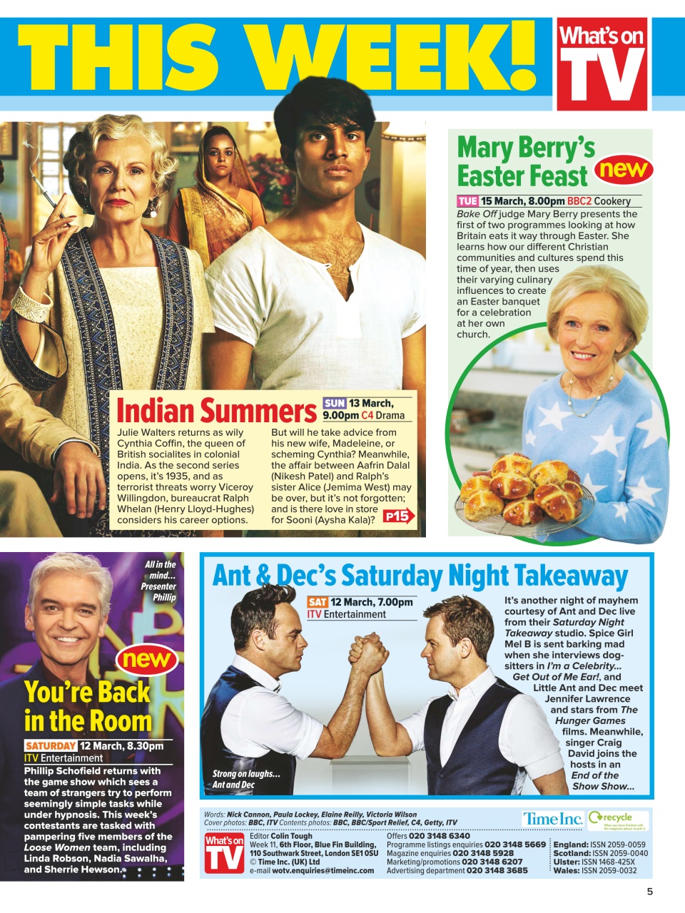 What's on TV Preview Pages