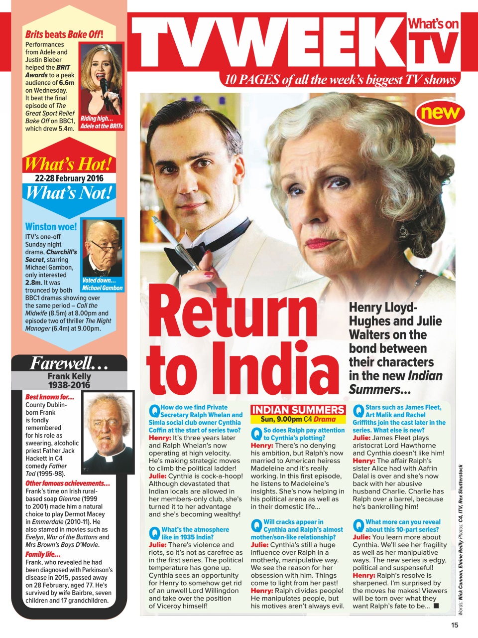 What's on TV Preview Pages