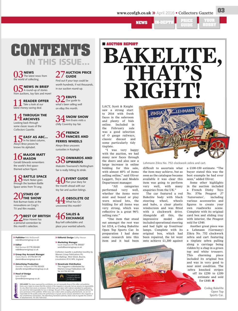 Collectors Gazette Preview Pages