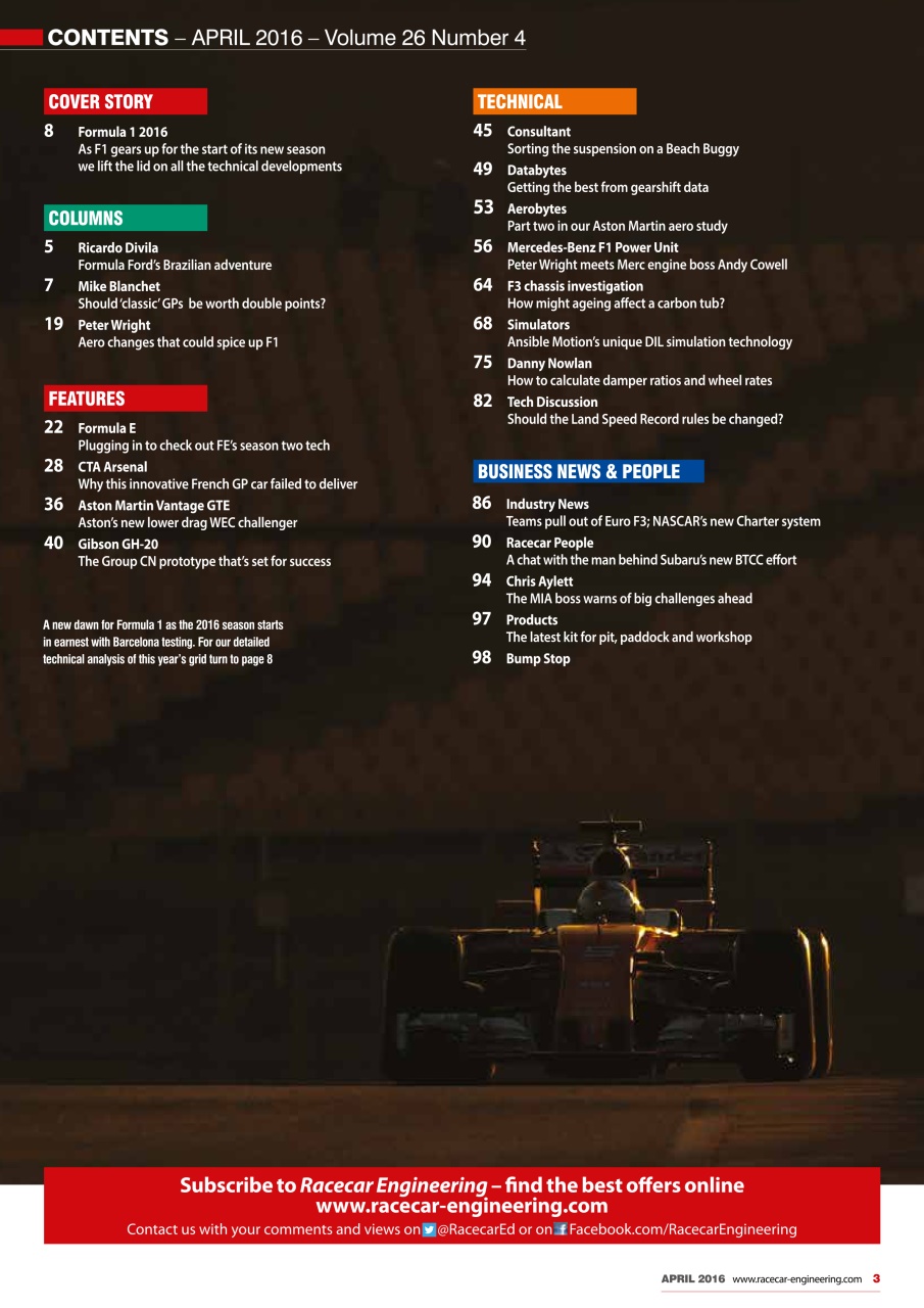 Racecar Engineering Preview Pages