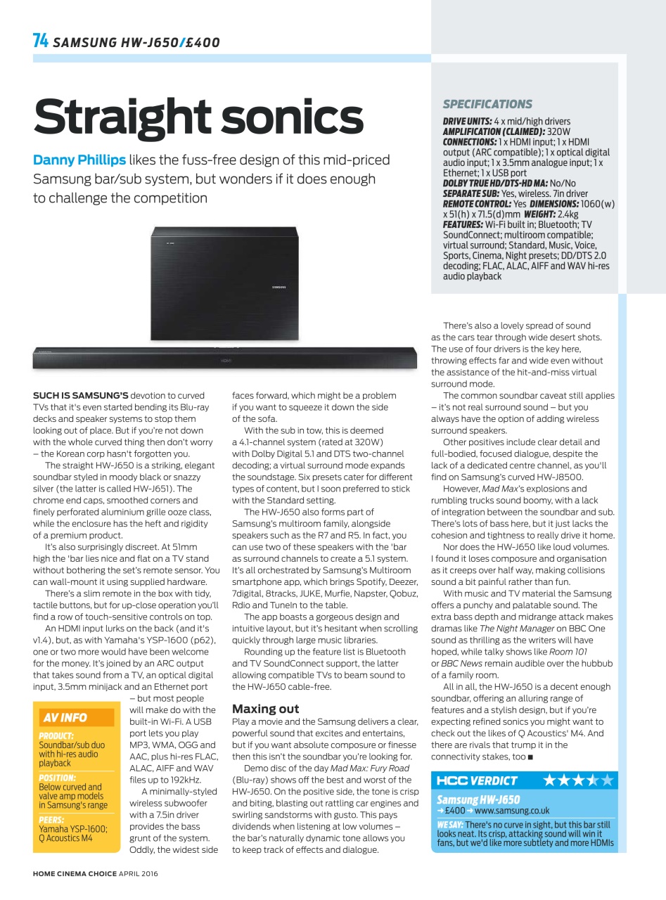 Home Cinema Choice Preview Pages