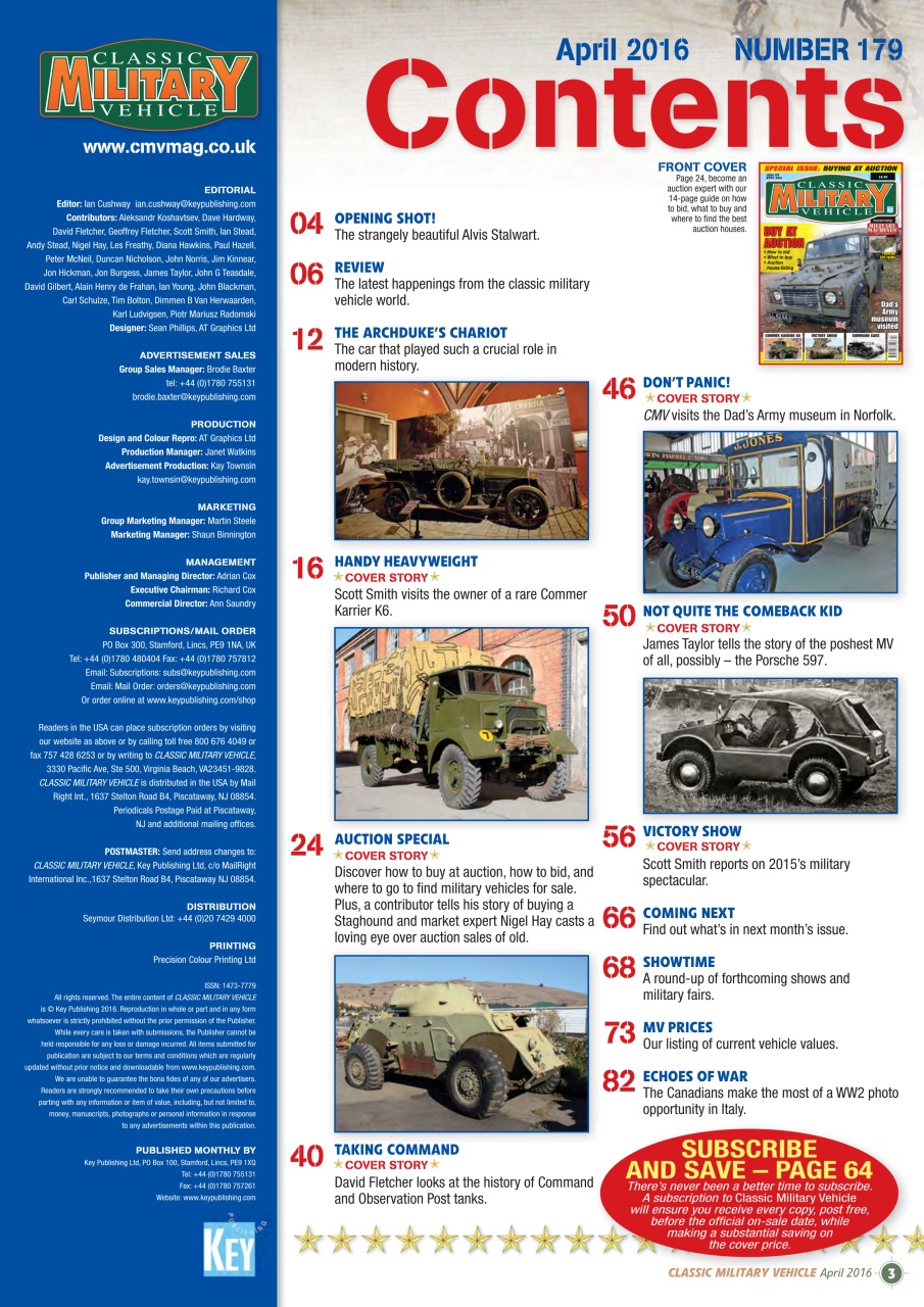 Classic Military Vehicle Preview Pages