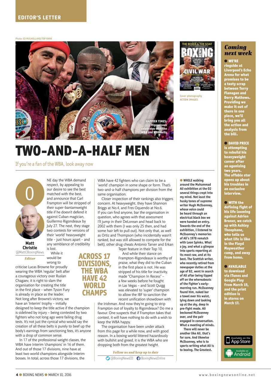 Boxing News Preview Pages