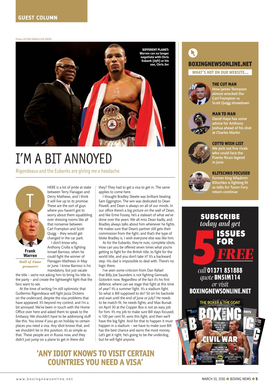 Boxing News Preview Pages