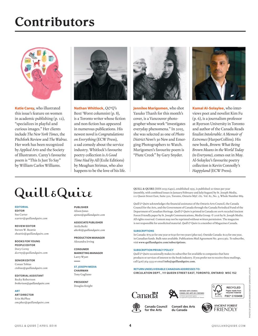 Quill & Quire Preview Pages