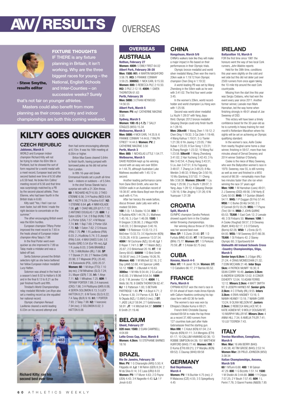 AW – Athletics Weekly Magazine Preview Pages