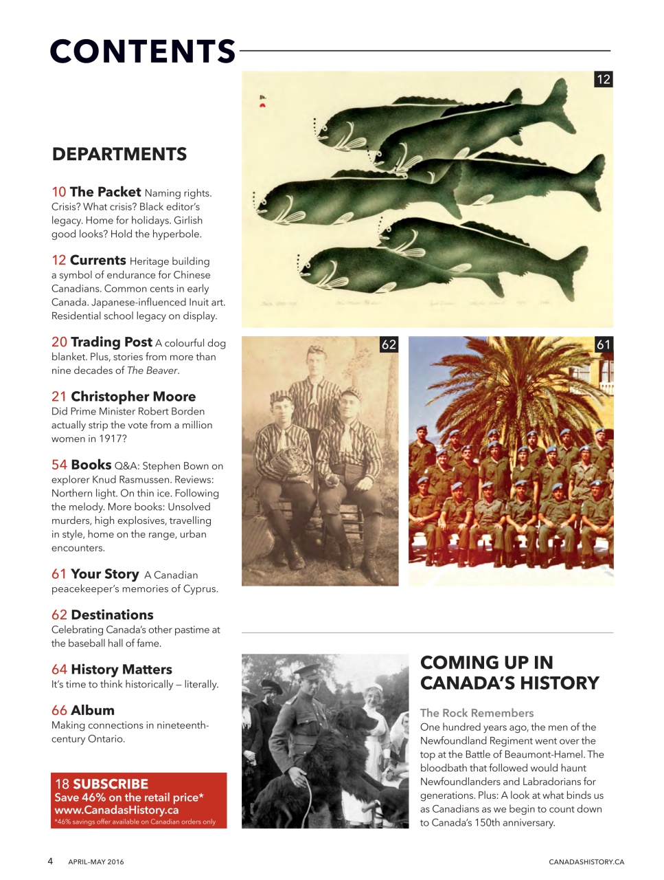 Canada's History Preview Pages