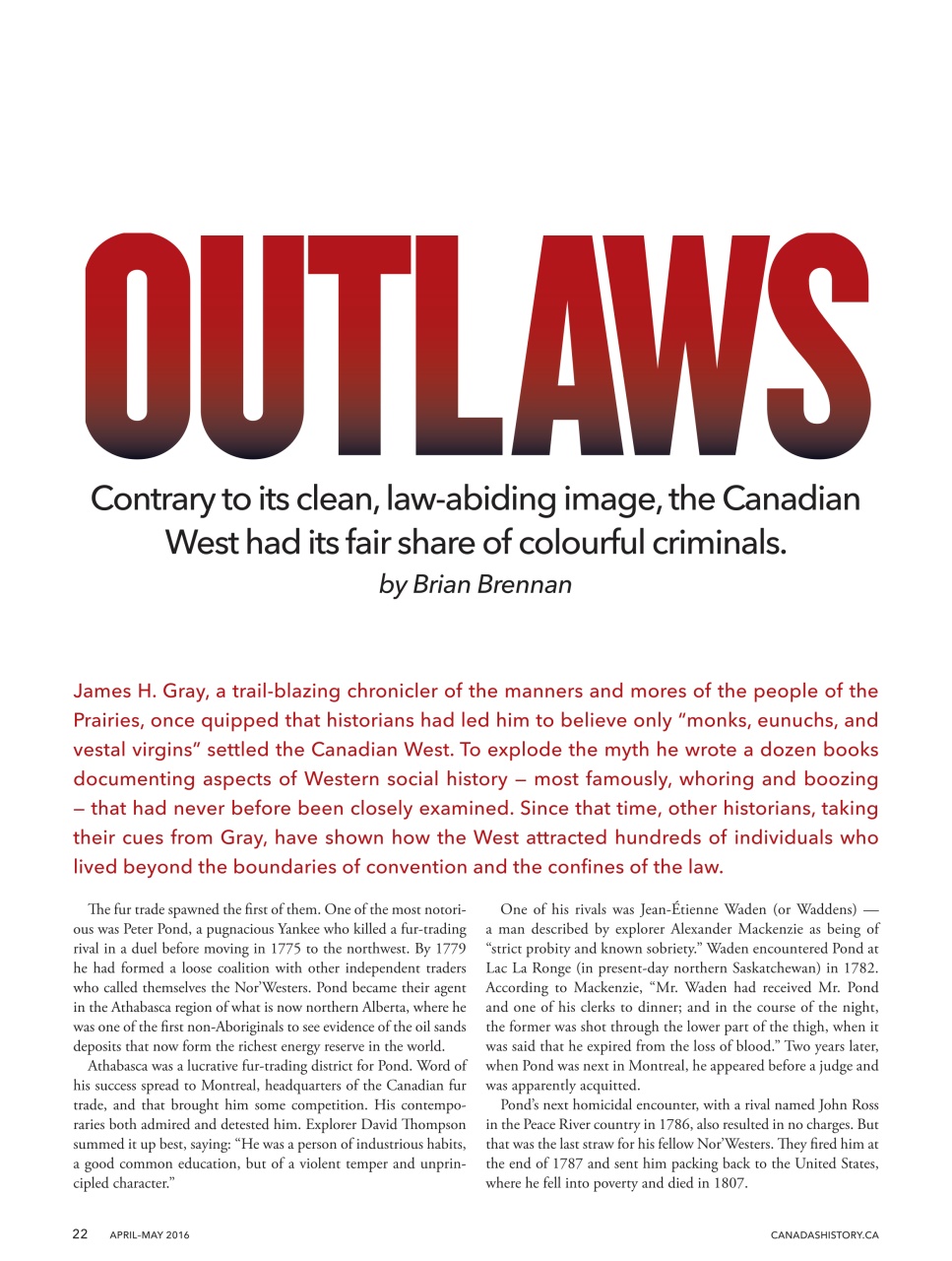 Canada's History Preview Pages