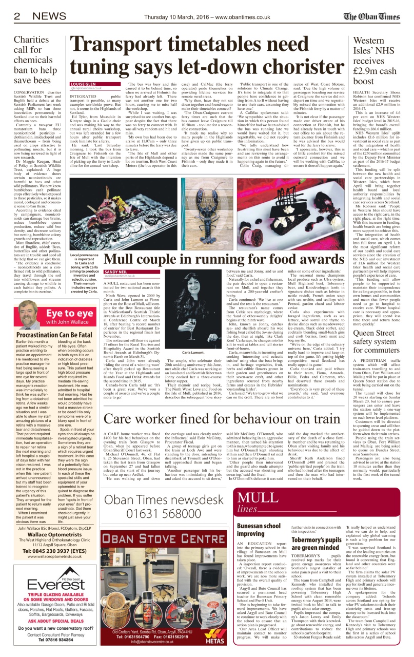 The Oban Times & Lochaber Times Preview Pages