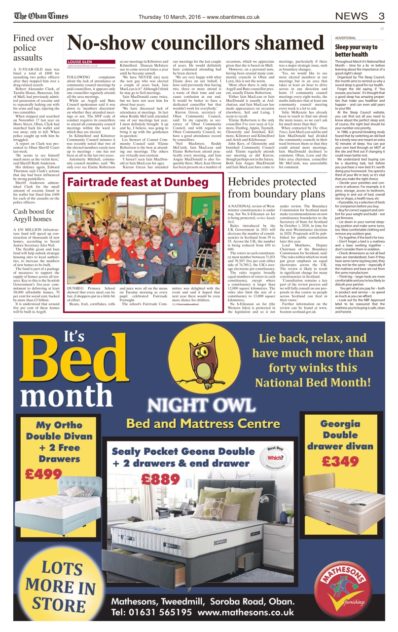 The Oban Times & Lochaber Times Preview Pages