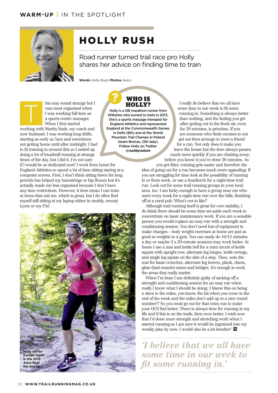 Trail Running Preview Pages