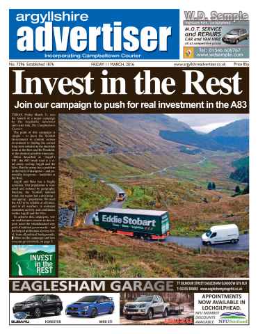 Argyllshire Advertiser issue 11th March 2016