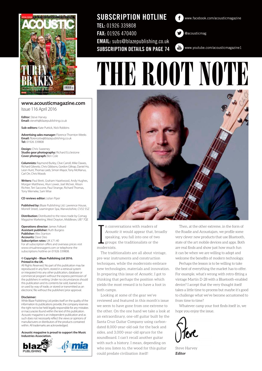 Acoustic Preview Pages