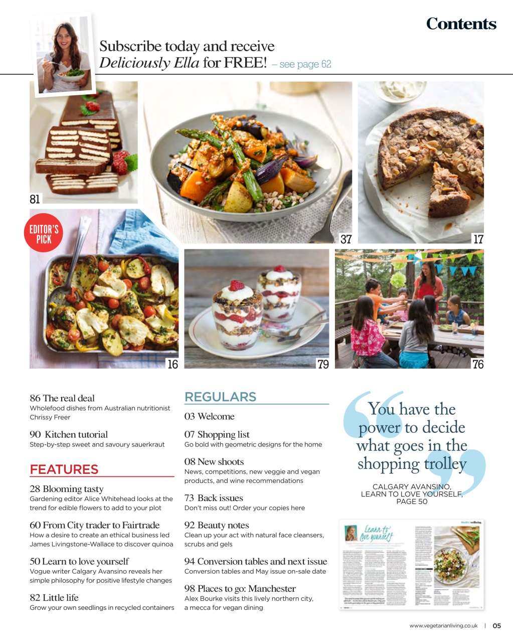 Vegetarian Living Preview Pages