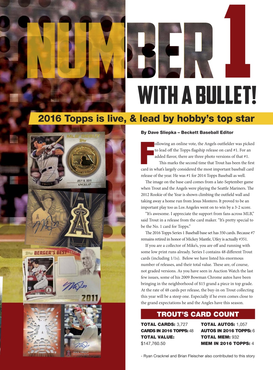 Beckett Baseball Magazine Preview Pages