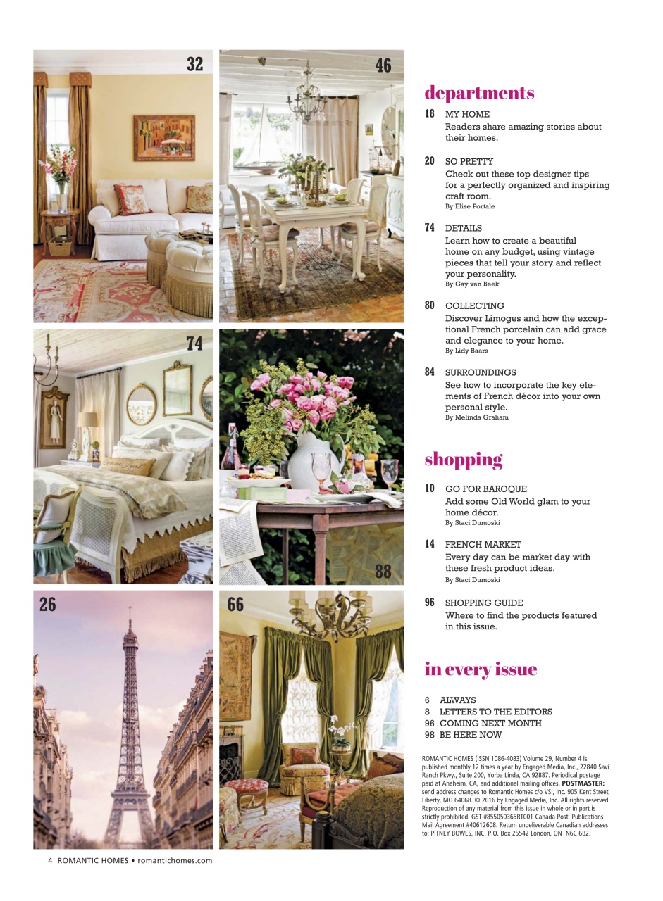 Romantic Homes Preview Pages