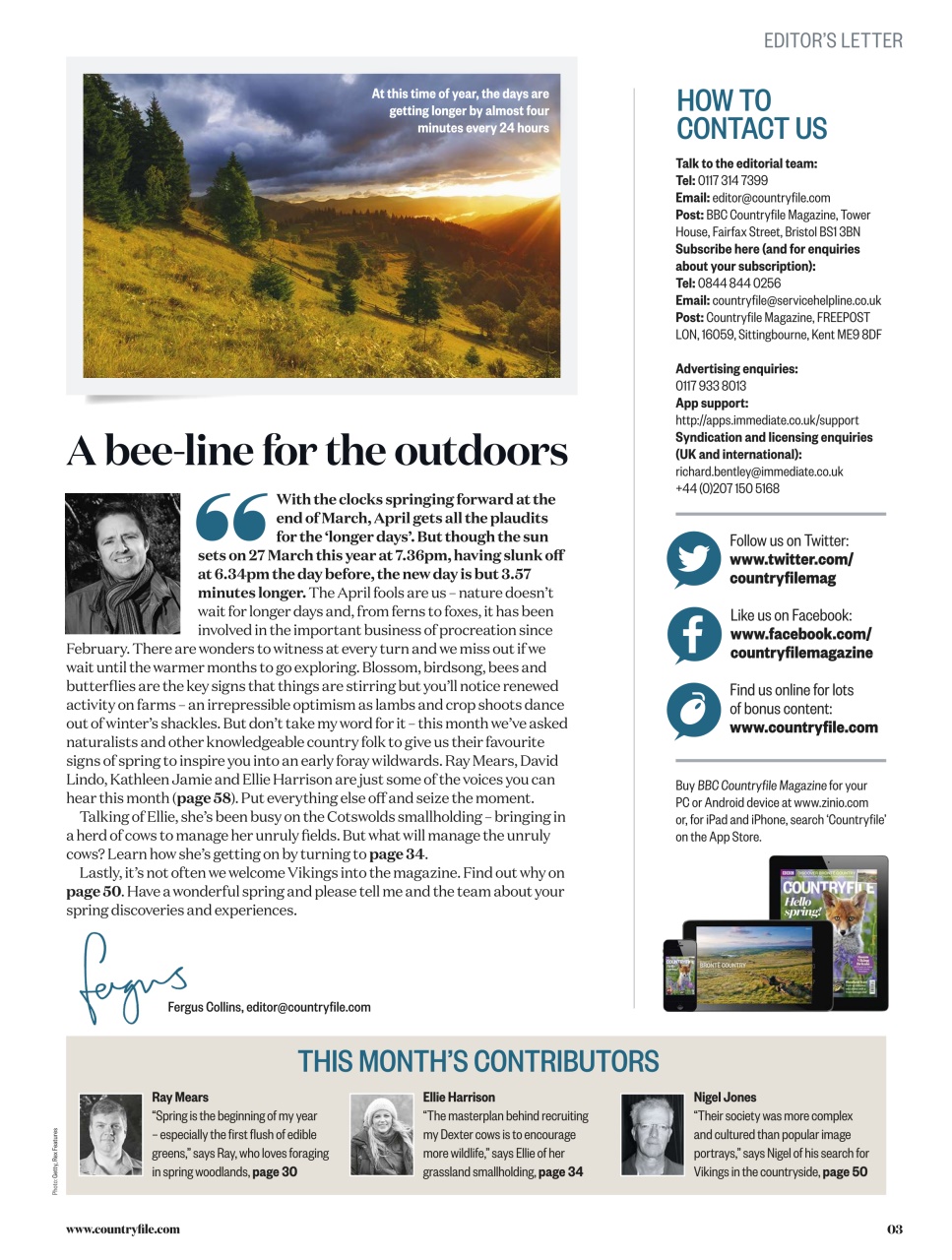 BBC Countryfile Magazine Preview Pages