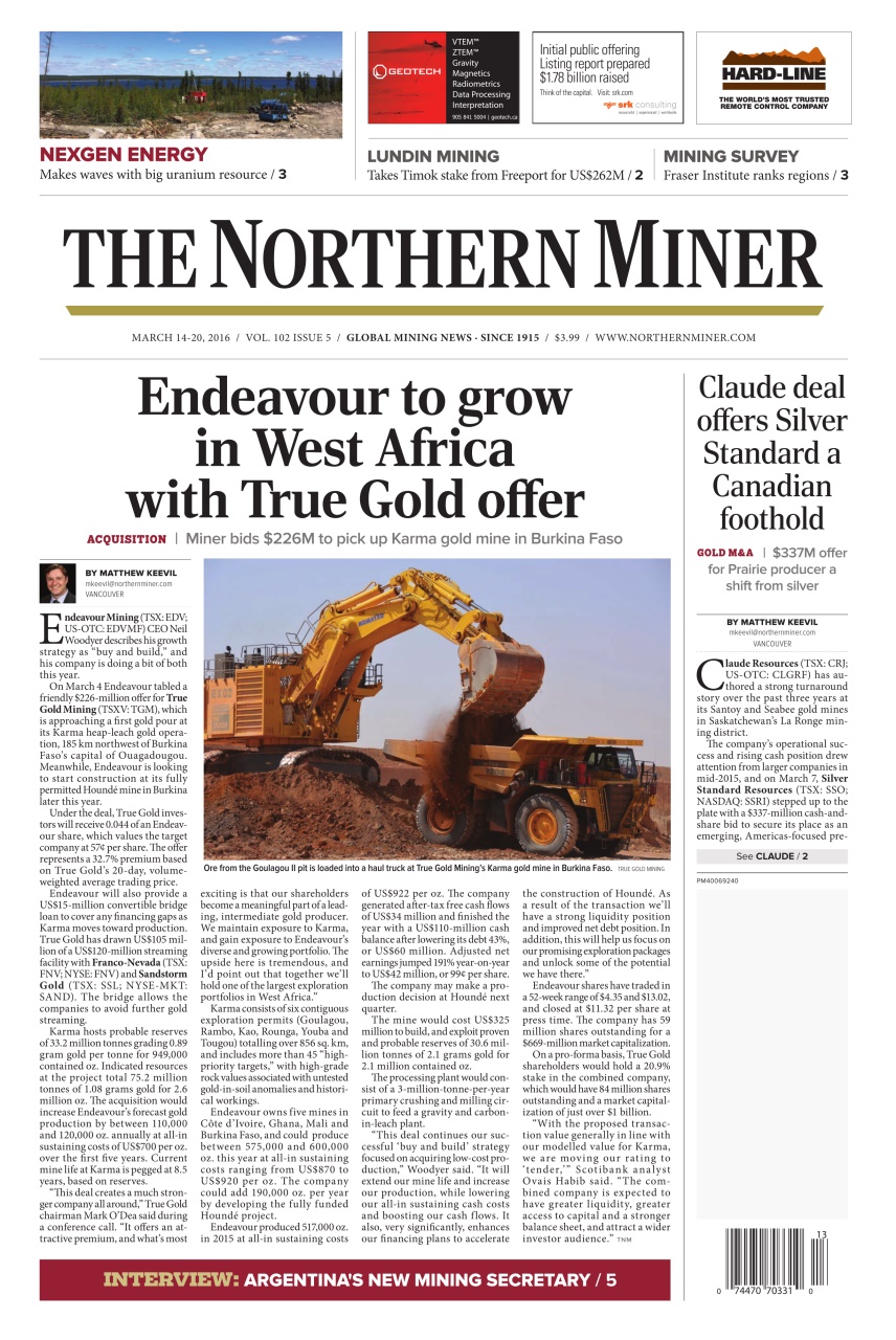The Northern Miner Preview Pages