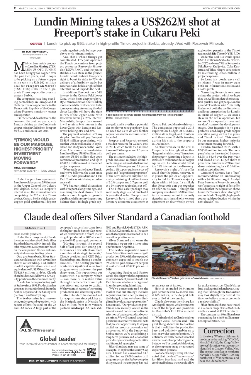 The Northern Miner Preview Pages