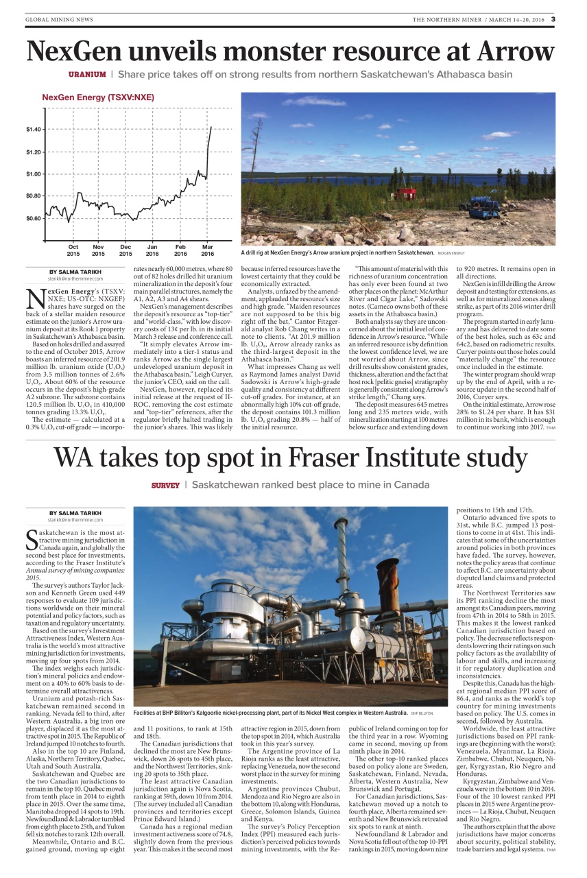 The Northern Miner Preview Pages