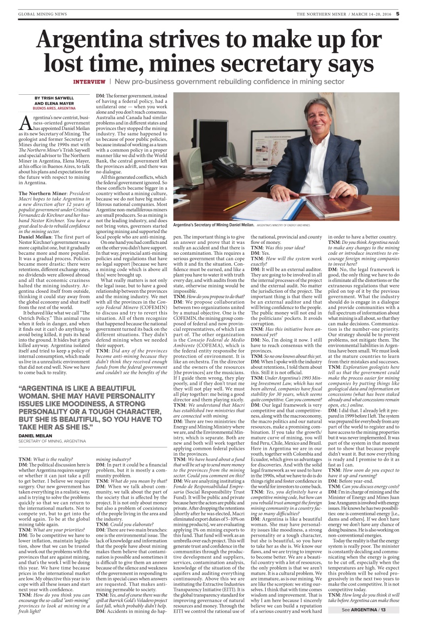 The Northern Miner Preview Pages