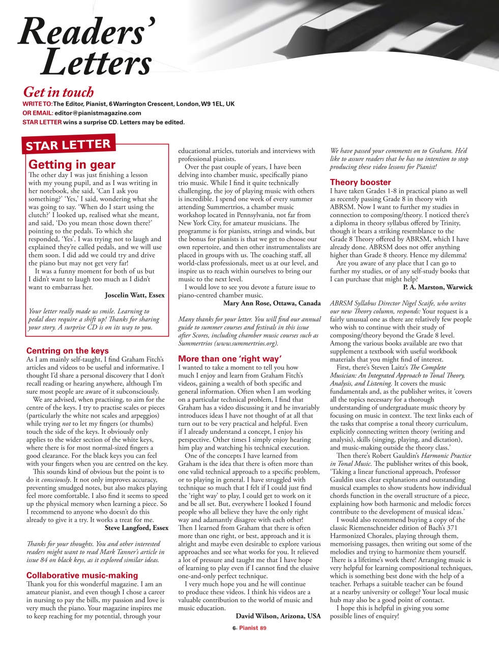 Pianist Preview Pages