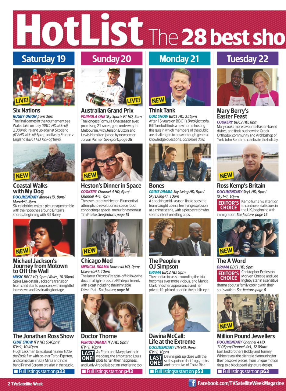 TV & Satellite Week Preview Pages