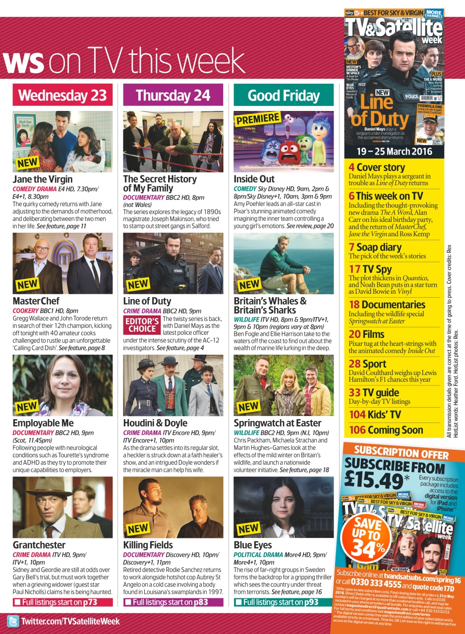 TV & Satellite Week Preview Pages