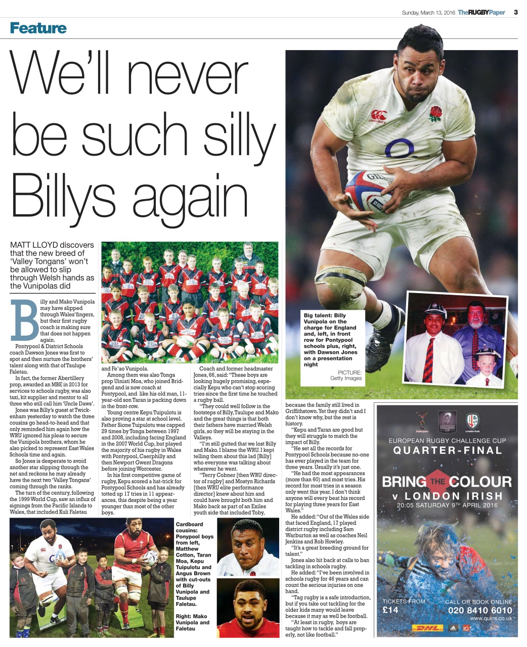 The Rugby Paper Preview Pages