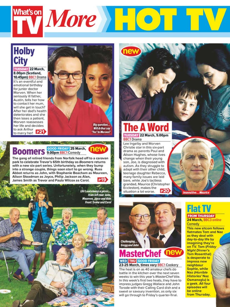What's on TV Preview Pages