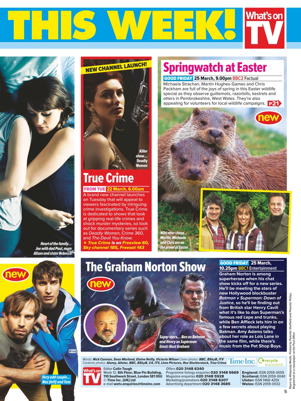 What's on TV Preview Pages