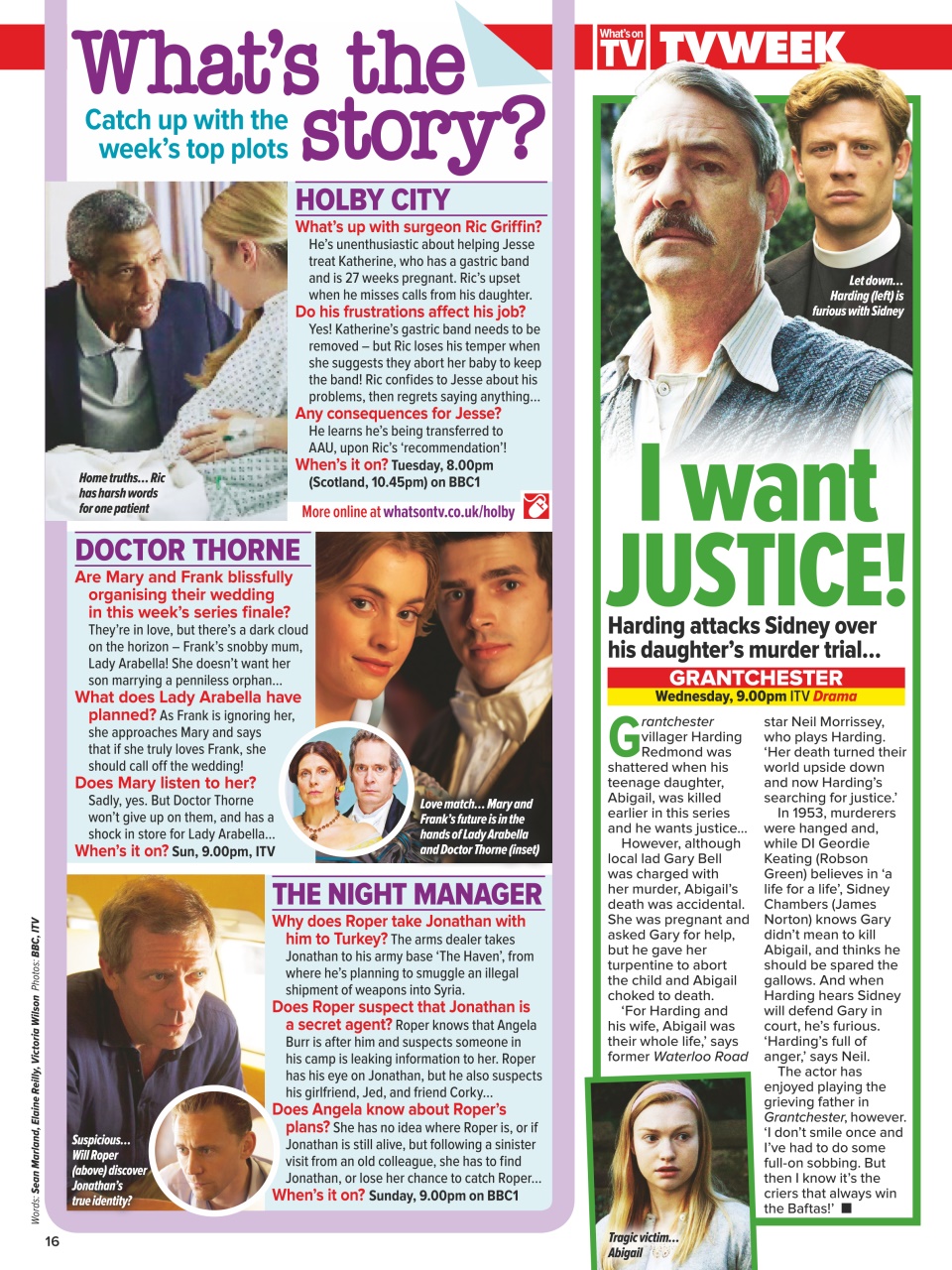 What's on TV Preview Pages
