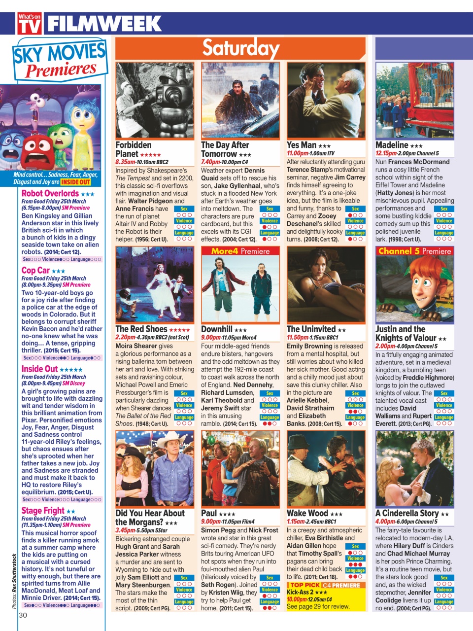 What's on TV Preview Pages