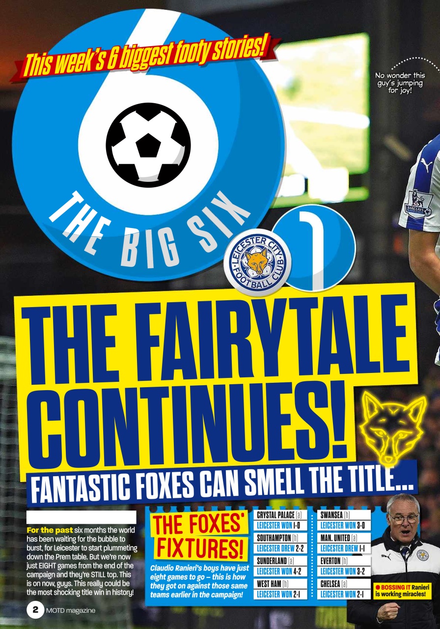 Match of the Day Preview Pages