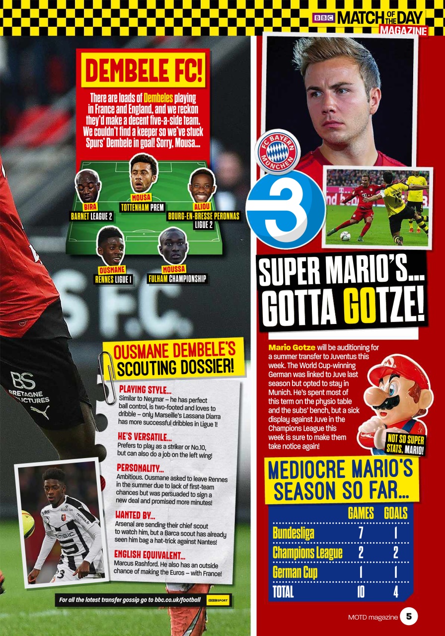 Match of the Day Preview Pages