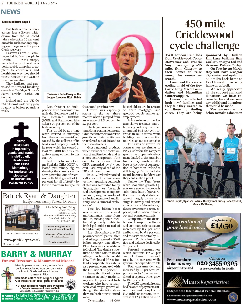 Irish World Preview Pages