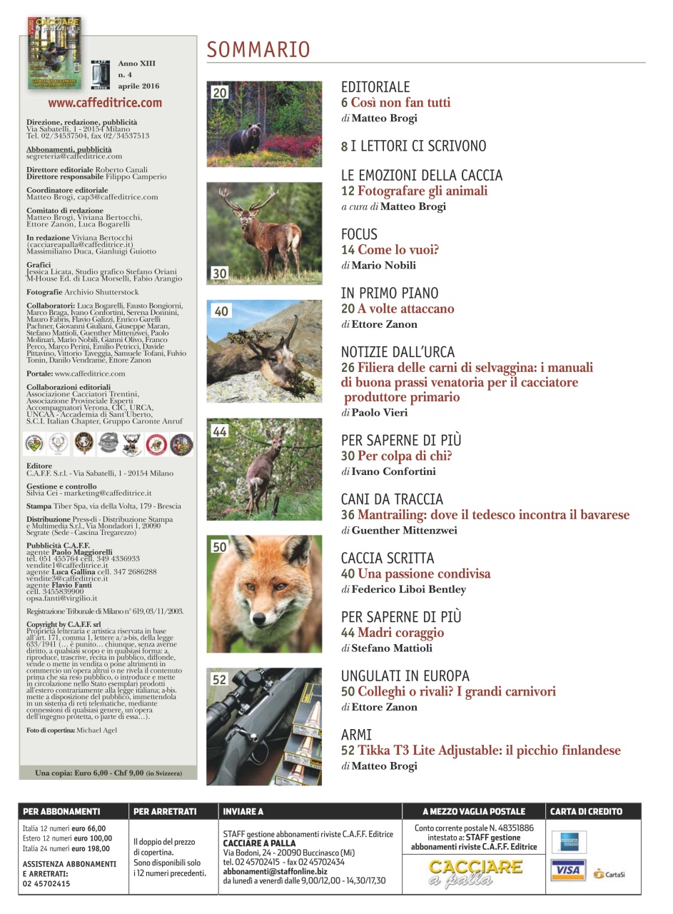 Caccia Magazine Preview Pages